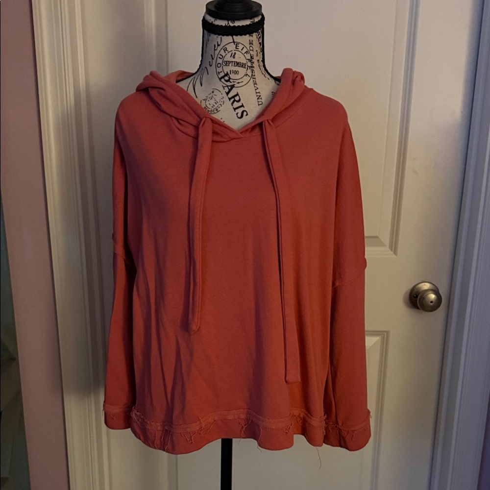 She and Sky Coral Hoodie Sweatshirt